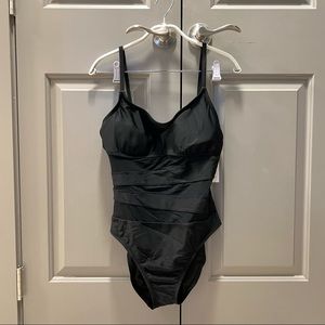 Shade & Shore Mesh Front One Piece Swimsuit